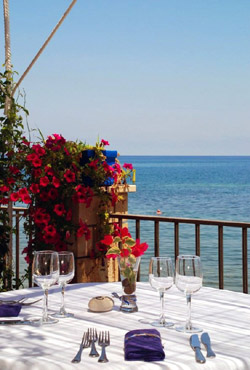 Art Hotel Atelier sul Mare - Castel di Tusa (MESSINA) : Terrace of the Restaurant with sea view